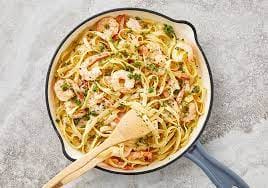 Prawns and Chickpeas Fettuccine